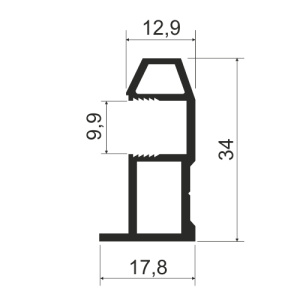 Профиль вертикальный MS161 Серебро (A00)